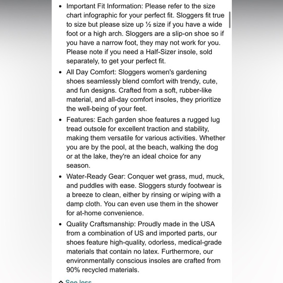 Sloggers Floral Rain Shoes Size 10 Waterproof Slip On Rubber Gardening Shoes - Picture 13 of 13